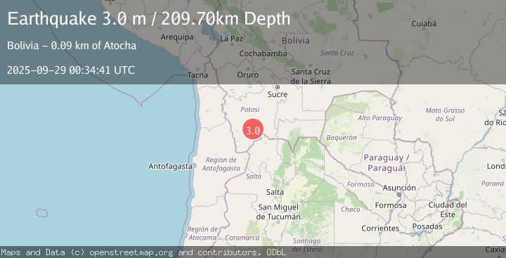 Map of POTOSI, BOLIVIA