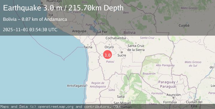 Map of ORURO, BOLIVIA