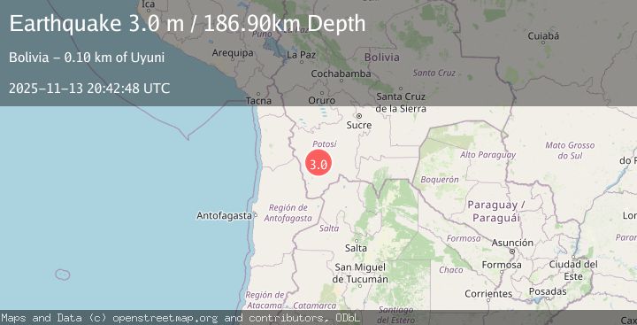 Map of POTOSI, BOLIVIA