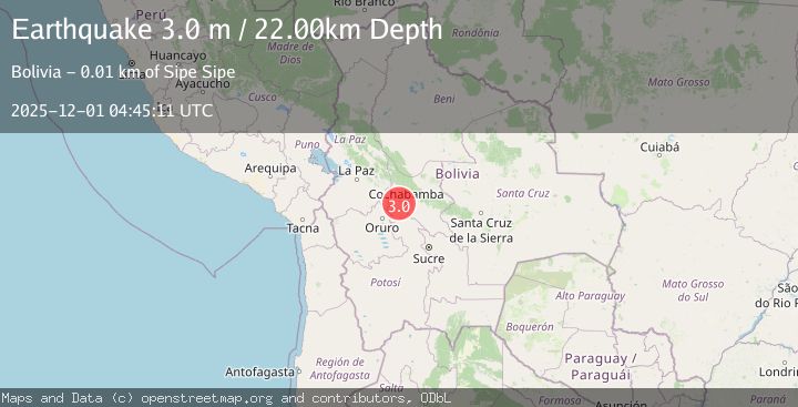 Map of COCHABAMBA, BOLIVIA