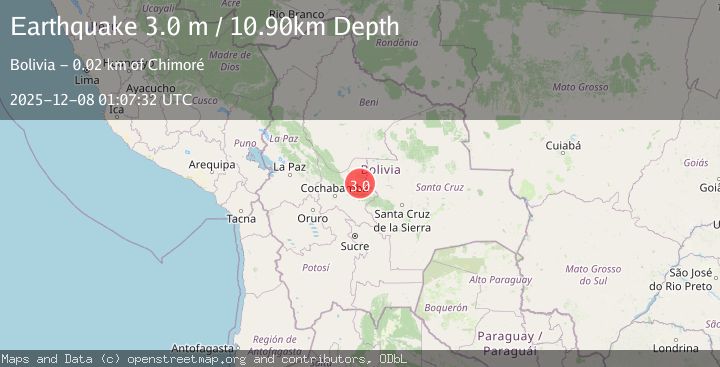 Map of COCHABAMBA, BOLIVIA