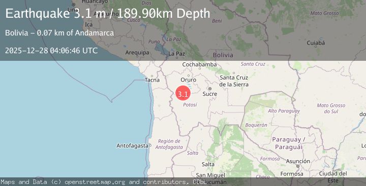 Map of ORURO, BOLIVIA