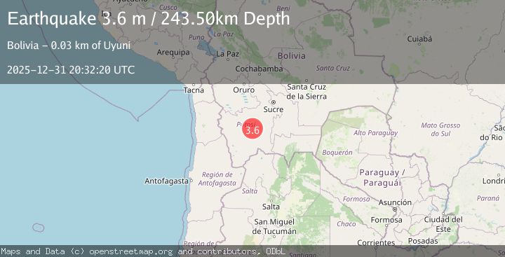 Map of POTOSI, BOLIVIA