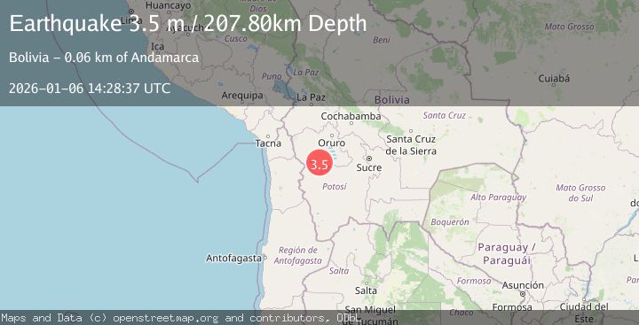 Map of ORURO, BOLIVIA