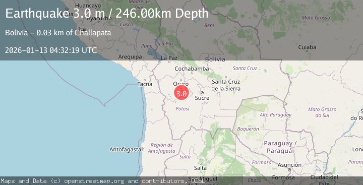 Map of ORURO, BOLIVIA