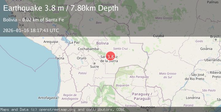 Map of SANTA CRUZ, BOLIVIA