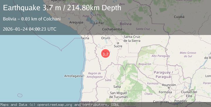 Map of POTOSI, BOLIVIA