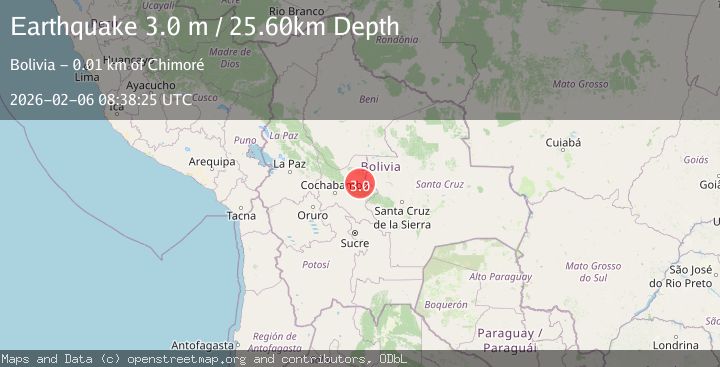 Map of COCHABAMBA, BOLIVIA