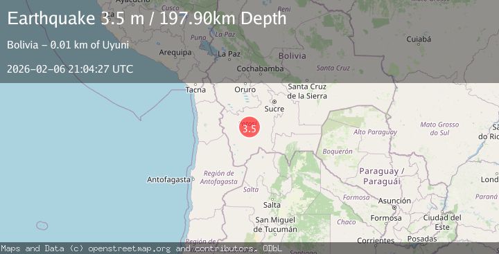 Map of POTOSI, BOLIVIA