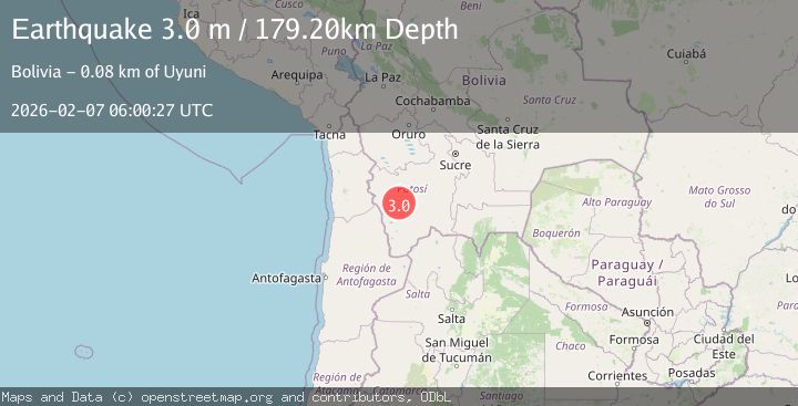 Map of POTOSI, BOLIVIA