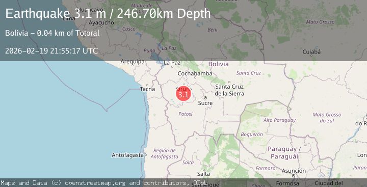 Map of ORURO, BOLIVIA