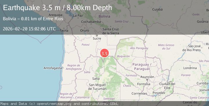 Map of TARIJA, BOLIVIA