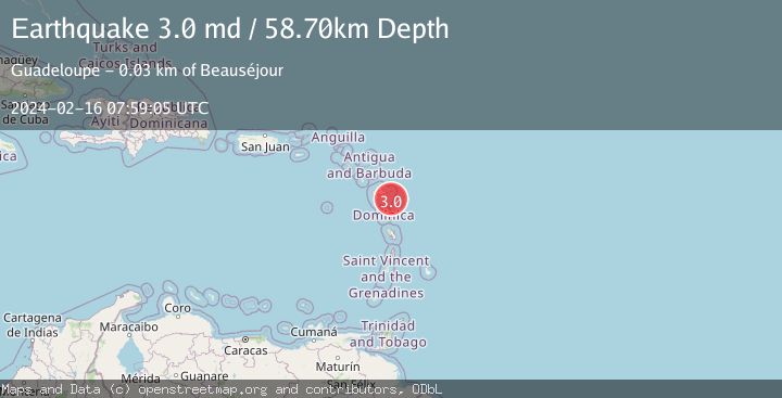 Map of GUADELOUPE REGION, LEEWARD ISL.