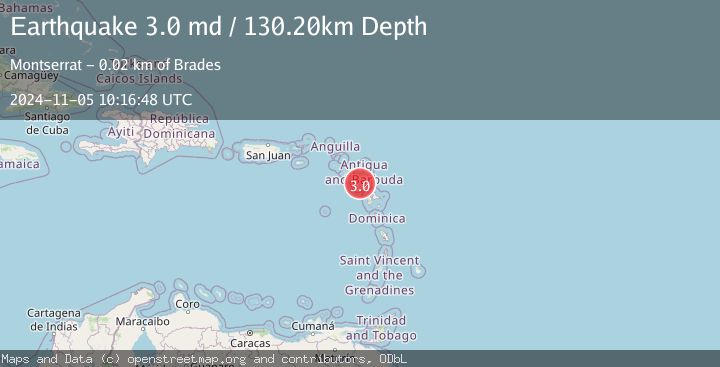 Map of MONTSERRAT REGION, LEEWARD ISL.