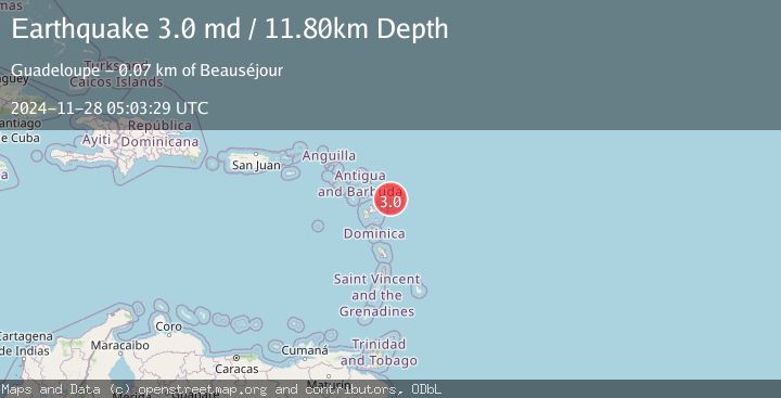 Map of GUADELOUPE REGION, LEEWARD ISL.