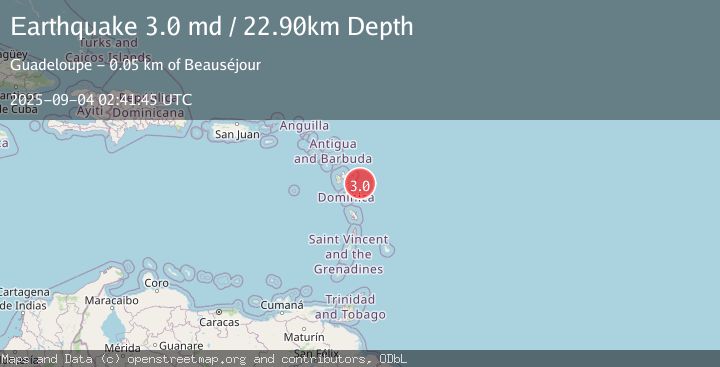 Map of GUADELOUPE REGION, LEEWARD ISL.