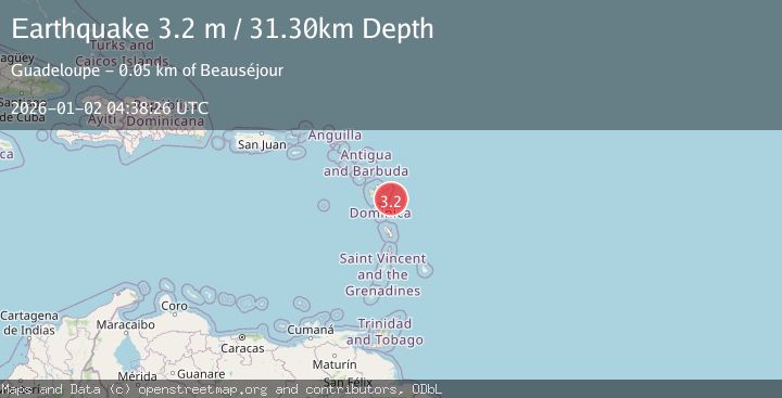 Map of GUADELOUPE REGION, LEEWARD ISL.