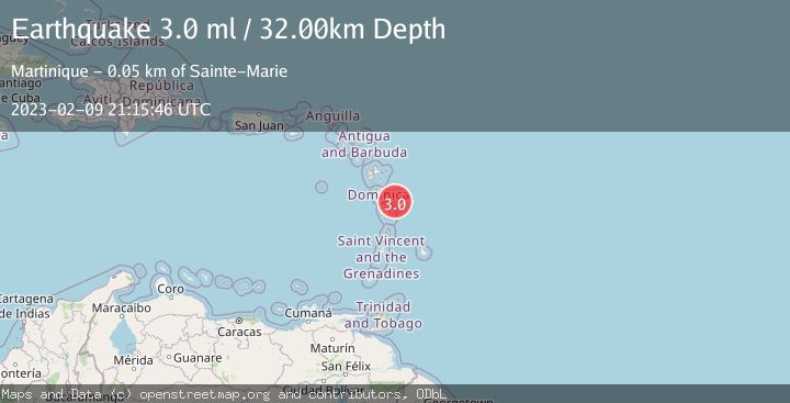 Map of MARTINIQUE REGION, WINDWARD ISL.