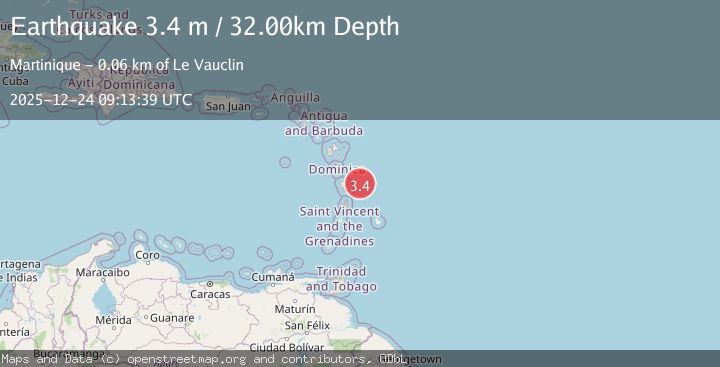 Map of MARTINIQUE REGION, WINDWARD ISL.