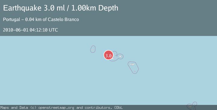 Map of AZORES ISLANDS, PORTUGAL