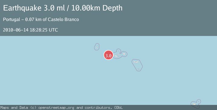 Map of AZORES ISLANDS, PORTUGAL