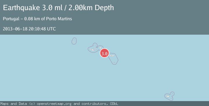 Map of AZORES ISLANDS, PORTUGAL
