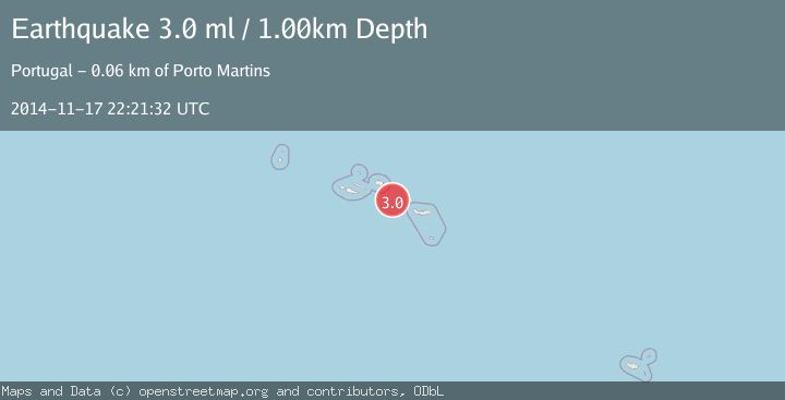 Map of AZORES ISLANDS, PORTUGAL