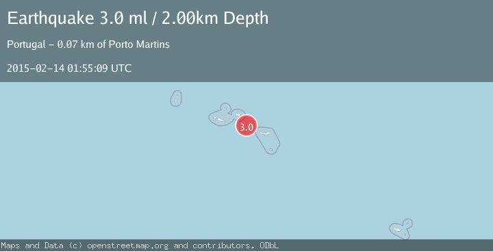 Map of AZORES ISLANDS, PORTUGAL