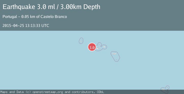 Map of AZORES ISLANDS, PORTUGAL