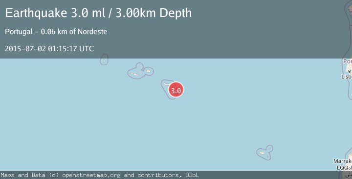 Map of AZORES ISLANDS REGION