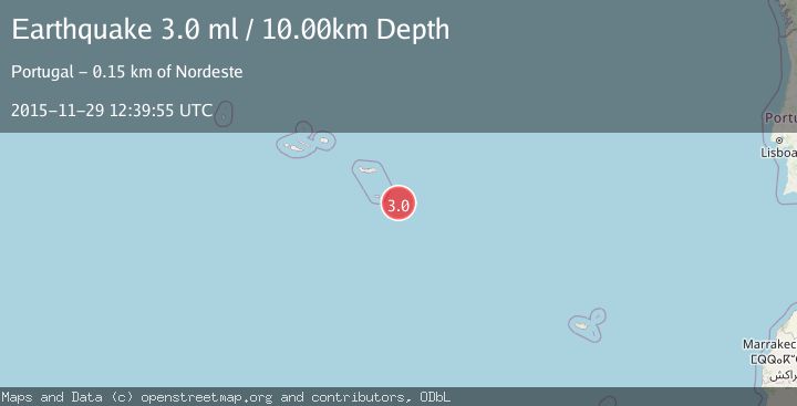 Map of AZORES ISLANDS REGION
