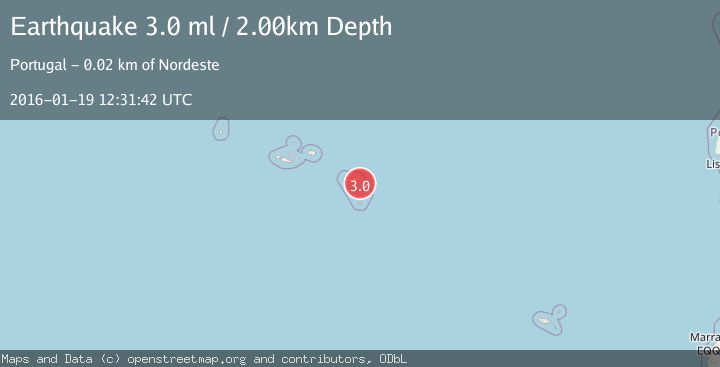 Map of AZORES ISLANDS, PORTUGAL
