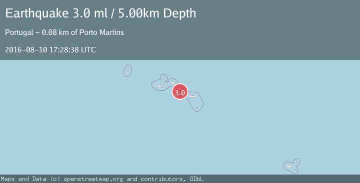 Map of AZORES ISLANDS, PORTUGAL