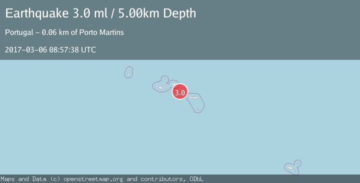 Map of AZORES ISLANDS, PORTUGAL