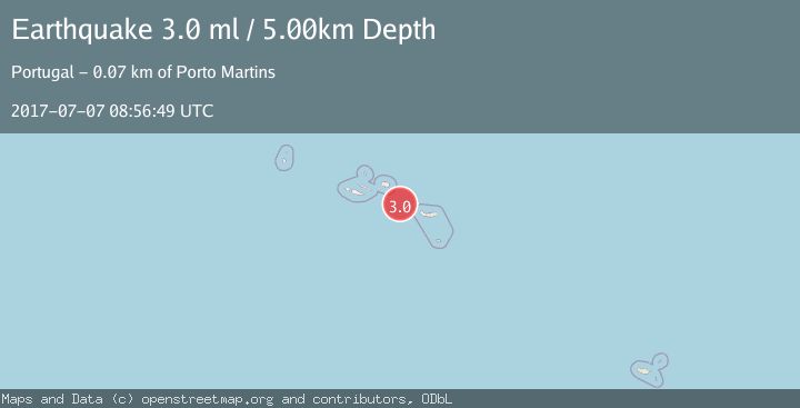 Map of AZORES ISLANDS, PORTUGAL