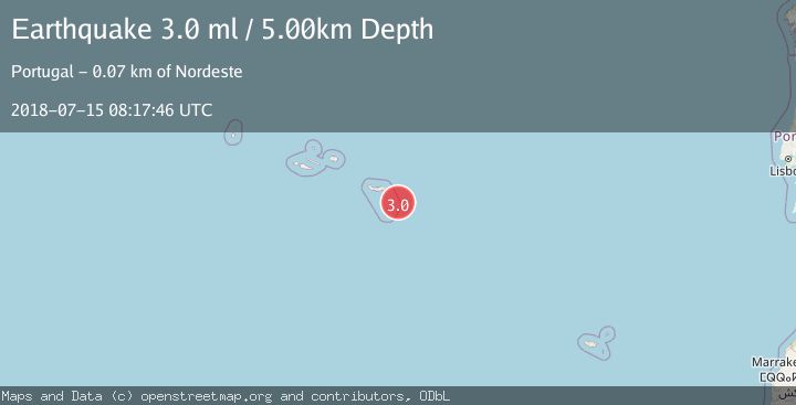 Map of AZORES ISLANDS REGION
