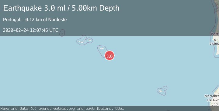 Map of AZORES ISLANDS REGION