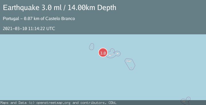 Map of AZORES ISLANDS, PORTUGAL