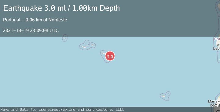 Map of AZORES ISLANDS REGION