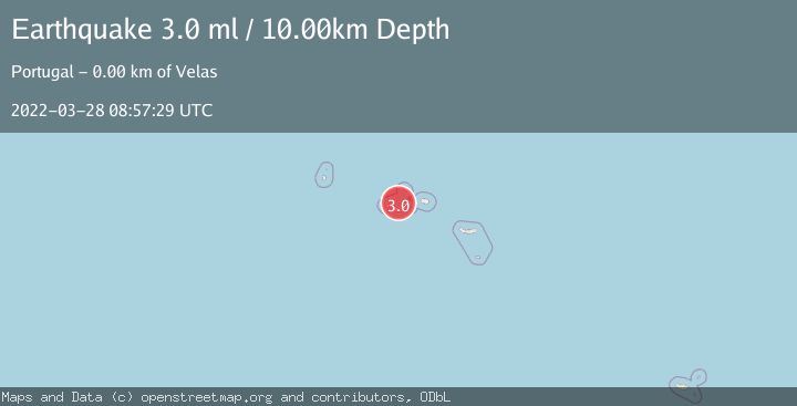 Map of AZORES ISLANDS, PORTUGAL