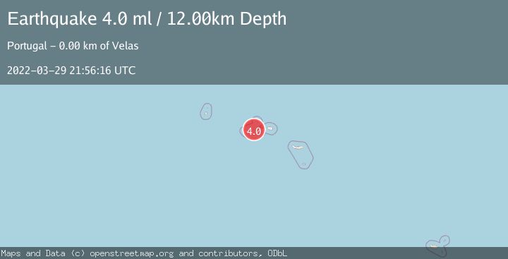 Map of AZORES ISLANDS, PORTUGAL