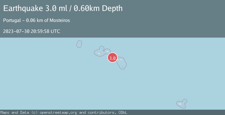 Map of AZORES ISLANDS, PORTUGAL