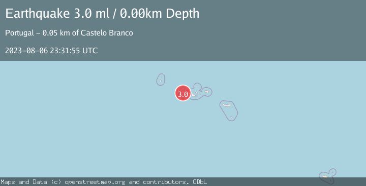Map of AZORES ISLANDS, PORTUGAL