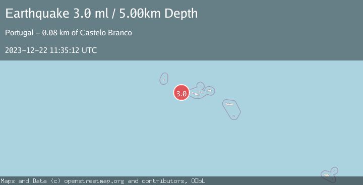 Map of AZORES ISLANDS, PORTUGAL