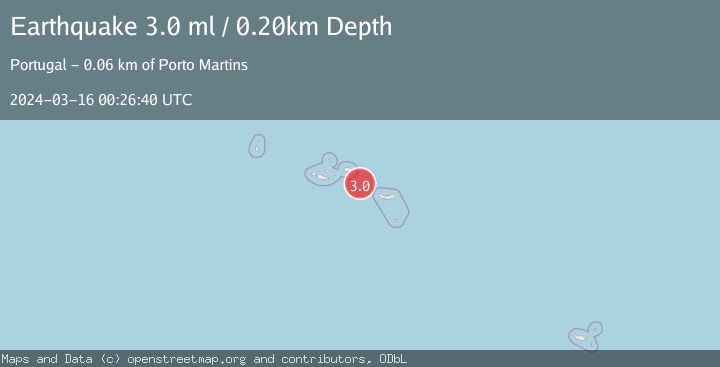 Map of AZORES ISLANDS, PORTUGAL