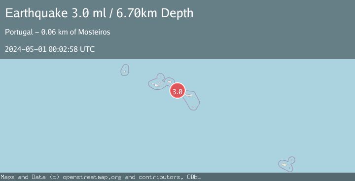 Map of AZORES ISLANDS, PORTUGAL
