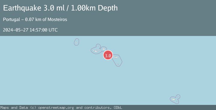 Map of AZORES ISLANDS, PORTUGAL