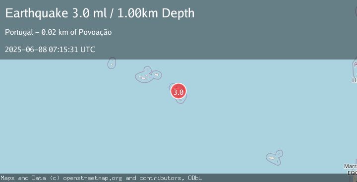 Map of AZORES ISLANDS, PORTUGAL