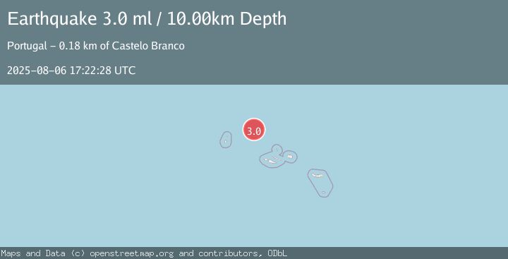 Map of AZORES ISLANDS REGION