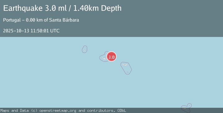 Map of AZORES ISLANDS, PORTUGAL